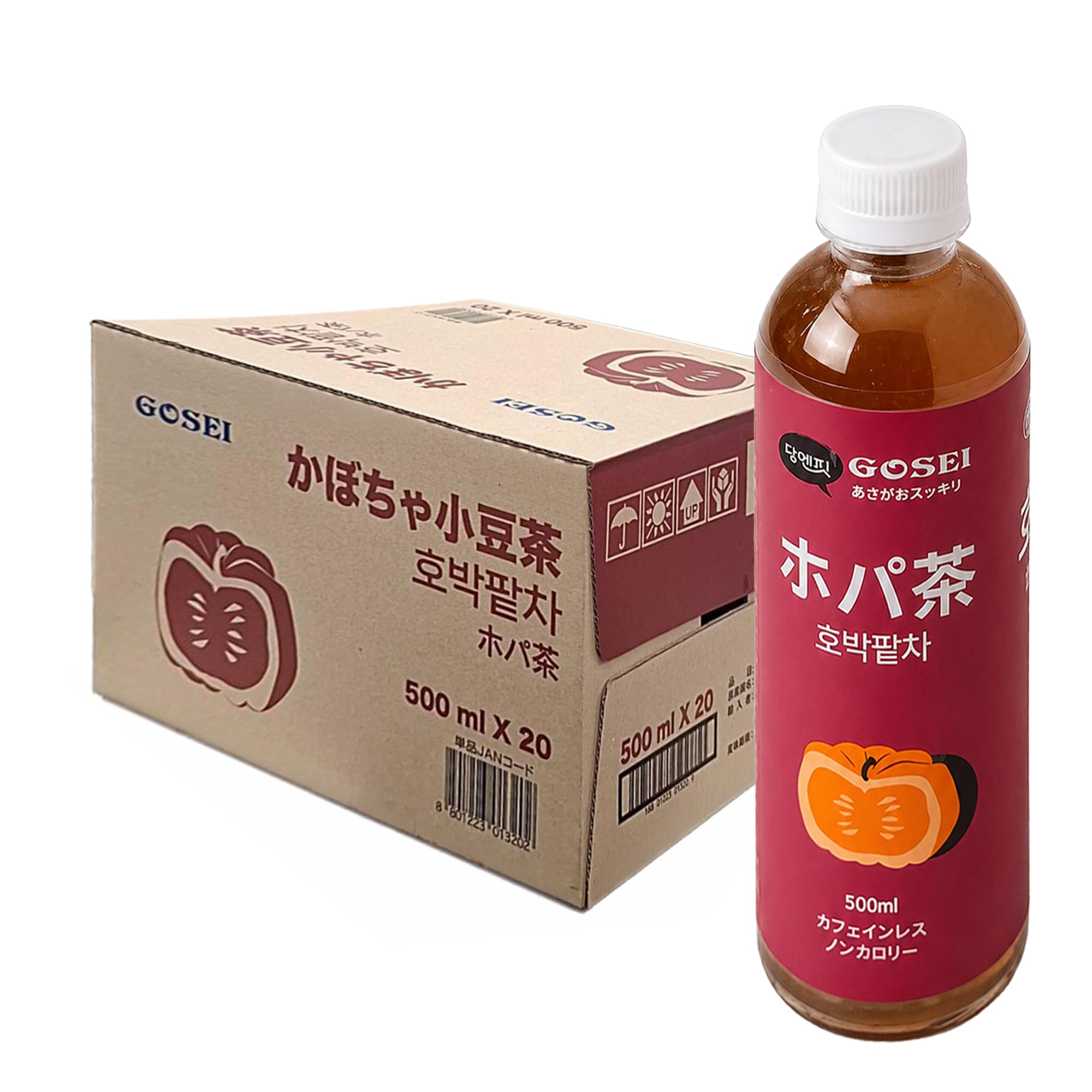 Amazon | 【GOSEI】オパ茶 カボチャあずき茶 500ml、20本入りBOX